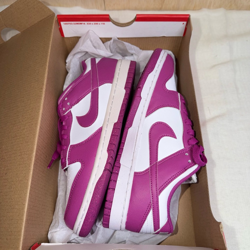 Nike Dunk Low Next Nature White Hot Fuchsia DD1873-110 Mens 7 Womens 8.5